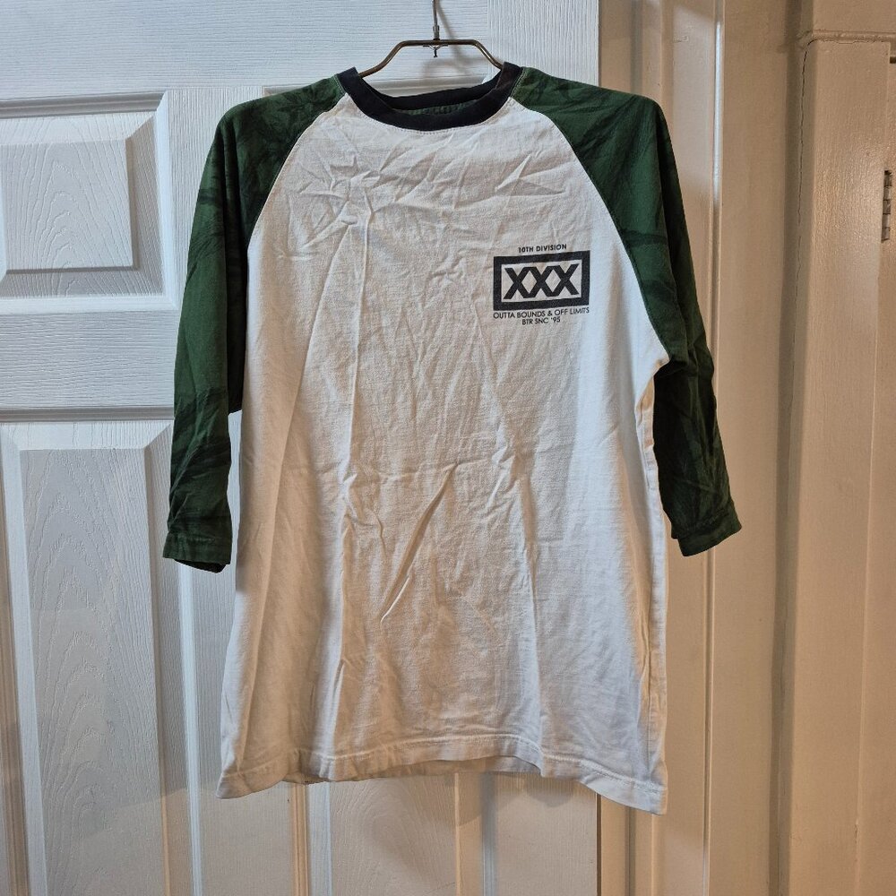 10 DEEP 3/4 TEE SHIRT MEN'S SIZE SMALL